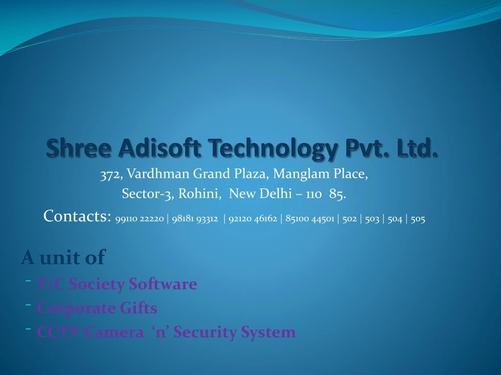 shree adisoft technology pvt ltd