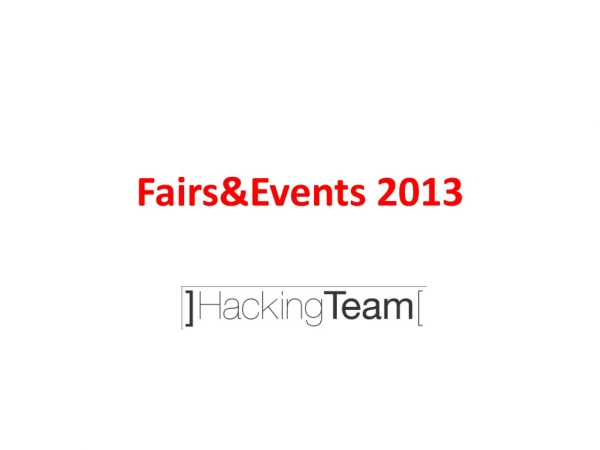 Fairs&amp;Events 2013
