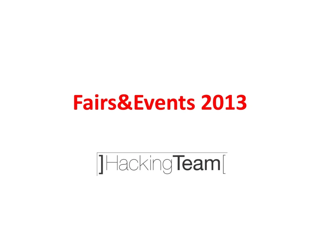 fairs events 2013