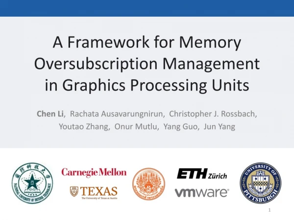A Framework for Memory Oversubscription Management in Graphics Processing Units