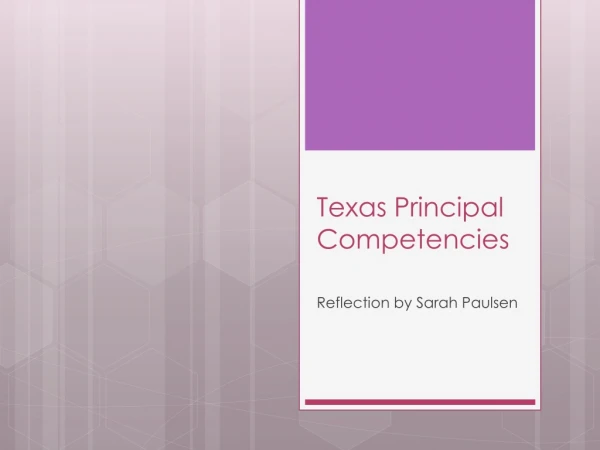 Texas Principal Competencies