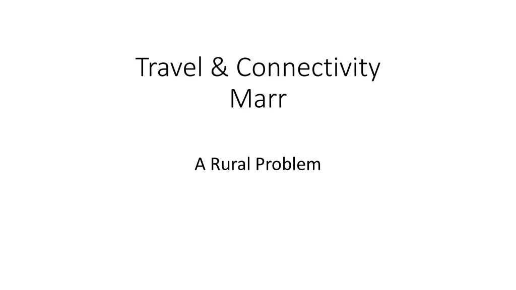 travel connectivity marr