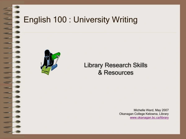 English 100 : University Writing