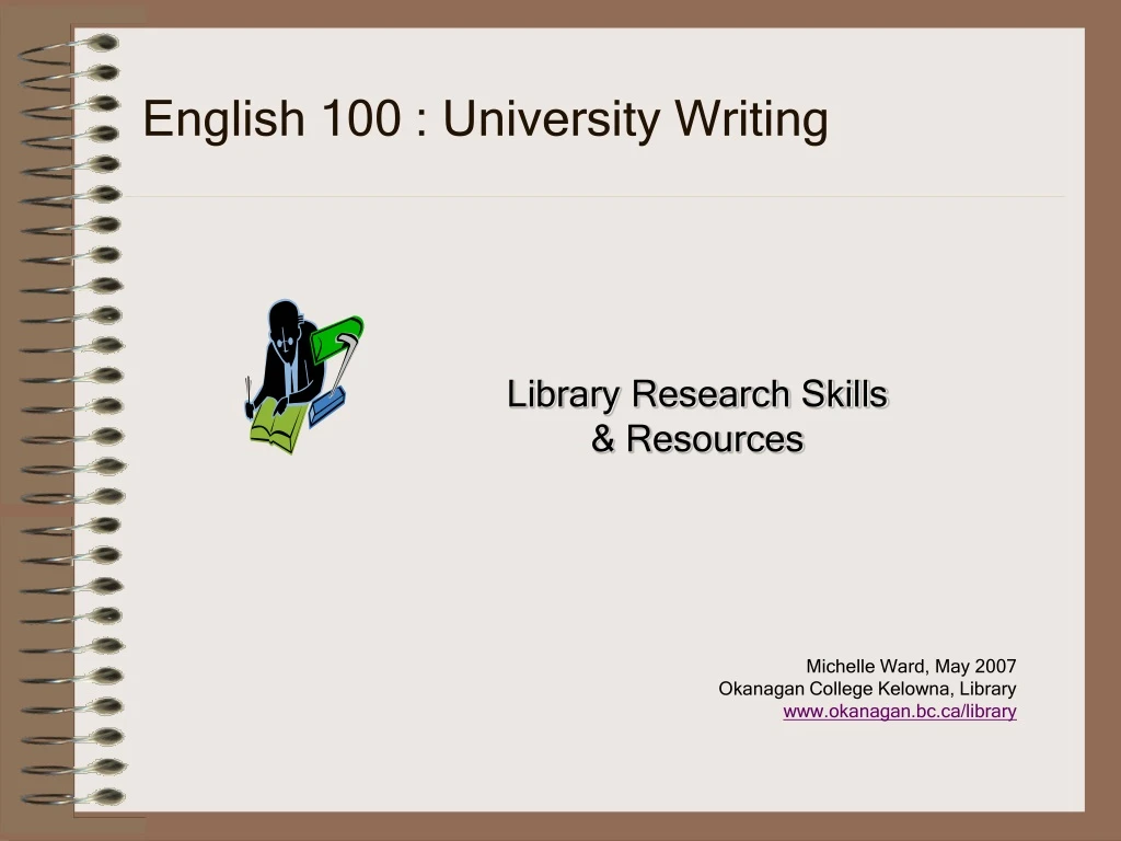 english 100 university writing