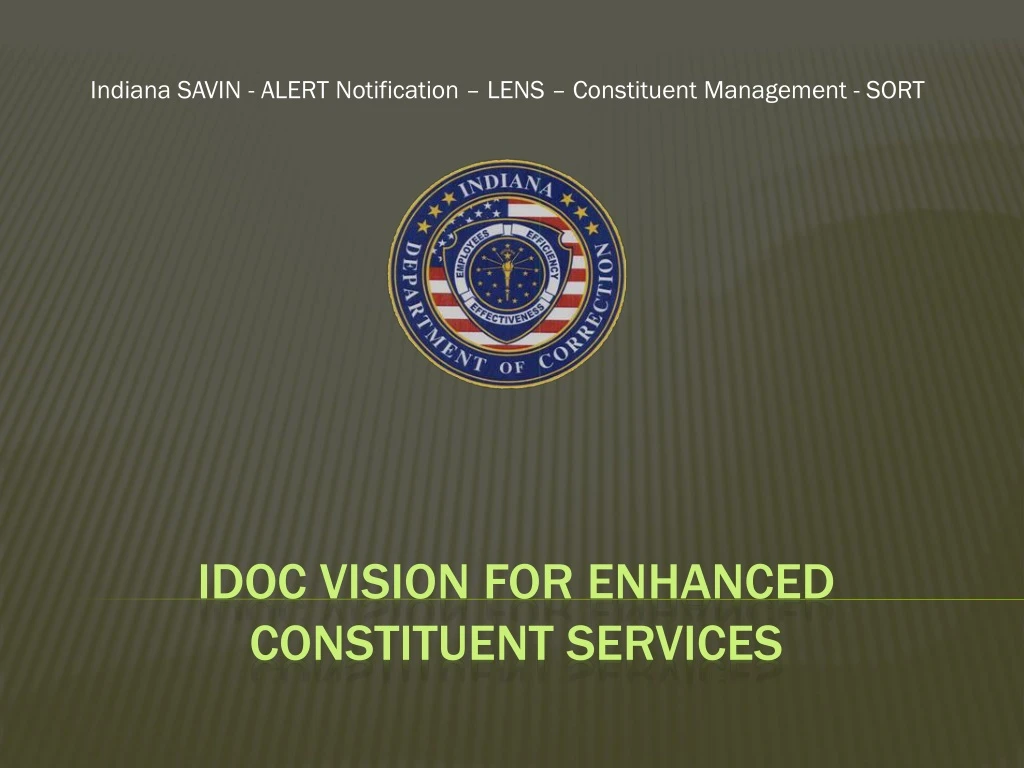 idoc vision for enhanced constituent services