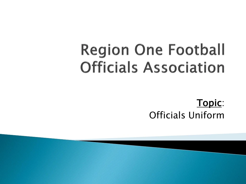 region one football officials association
