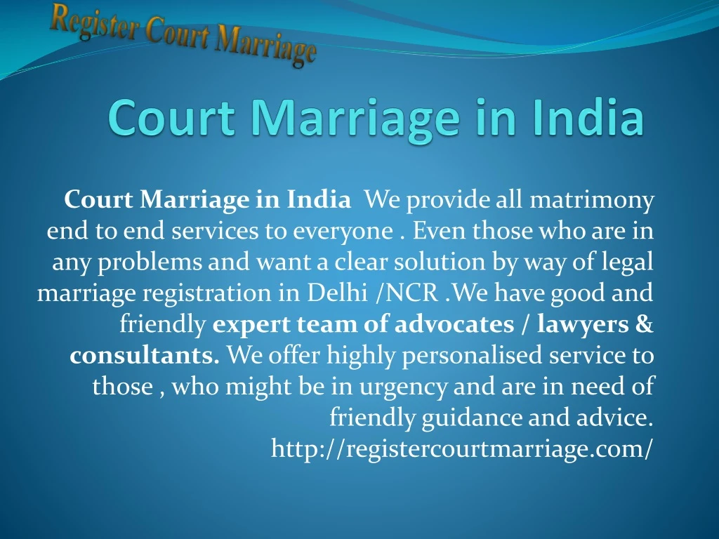 court marriage in india