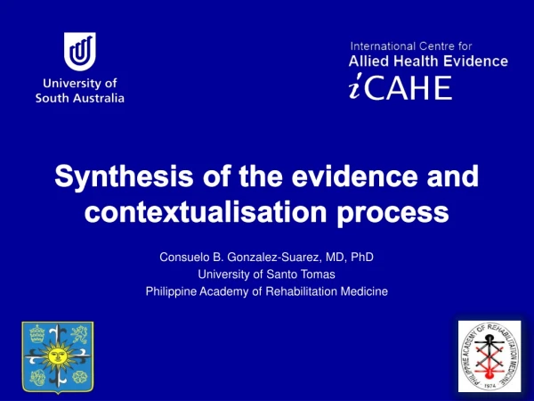 Synthesis of the evidence and contextualisation process