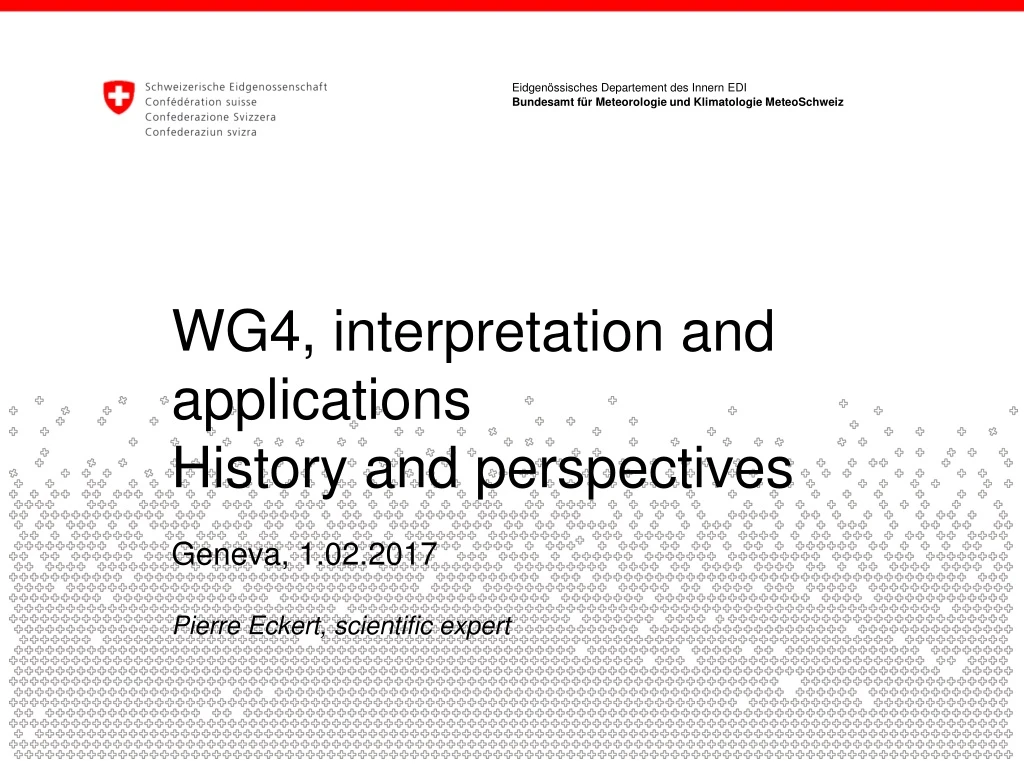 wg4 interpretation and applications history