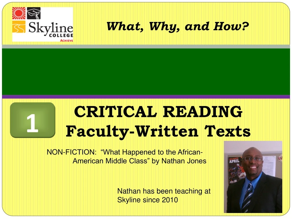 critical reading faculty written texts