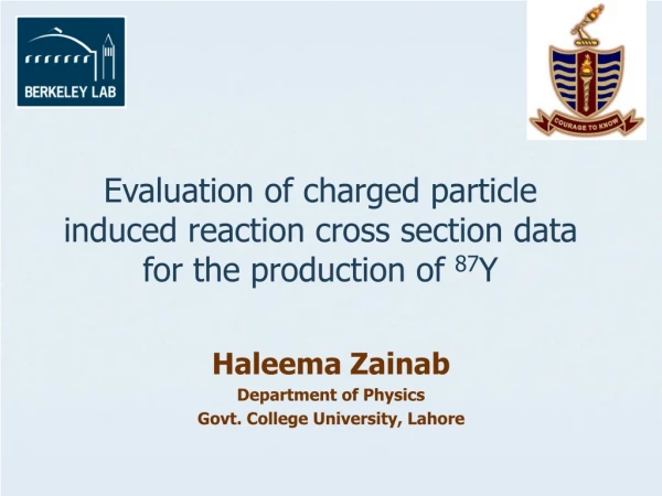 Evaluation of charged particle induced reaction cross section data for the production of 87 Y