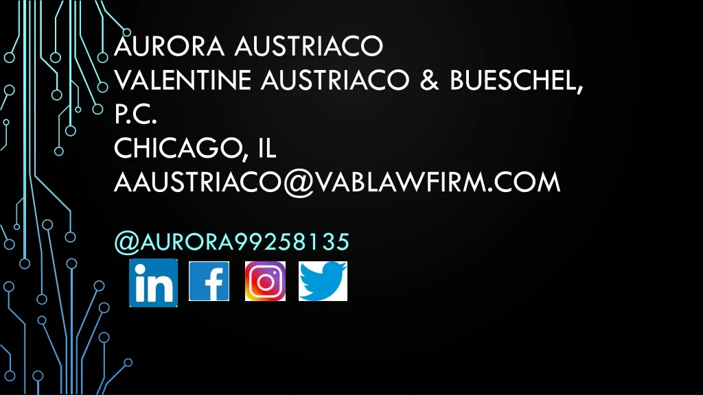 aurora austriaco valentine austriaco bueschel p c chicago il aaustriaco@vablawfirm com