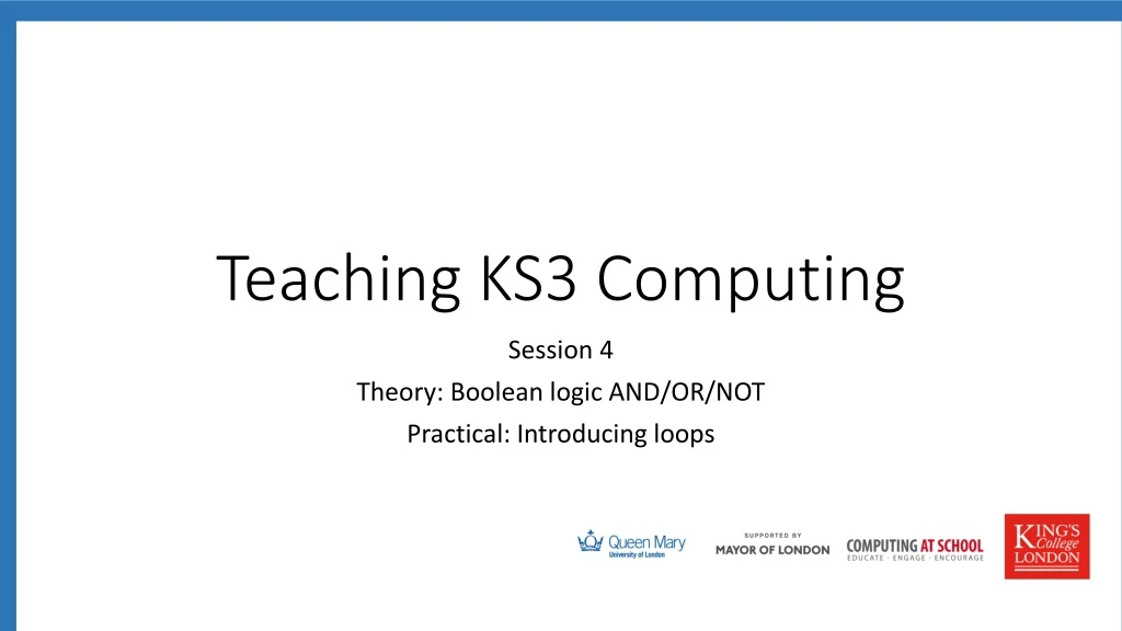 teaching ks3 computing