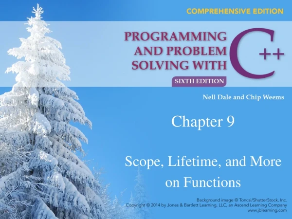 Chapter 9 Scope, Lifetime, and More on Functions