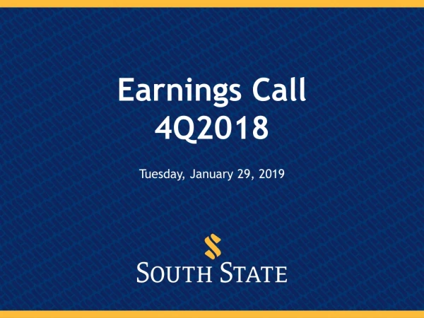 Earnings Call 4Q2018
