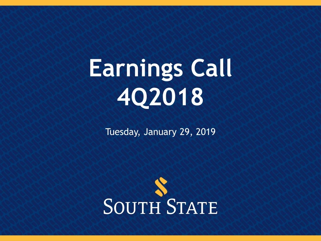 earnings call 4q2018