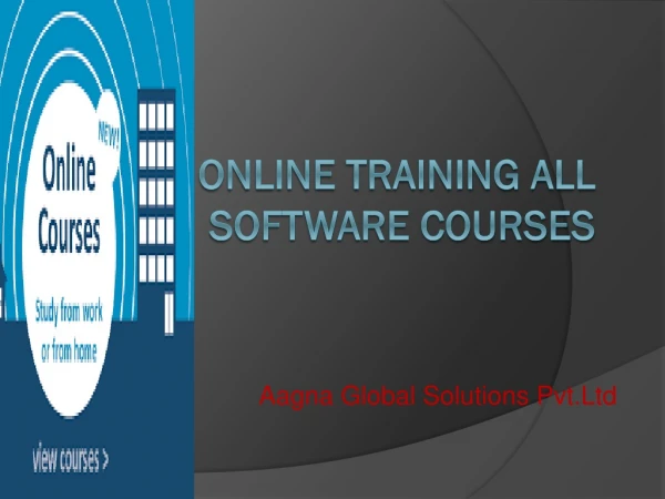 ONLINE TRAINING ALL SOFTWARE COURSES