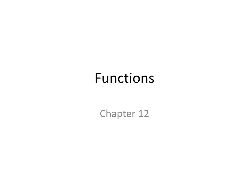 functions