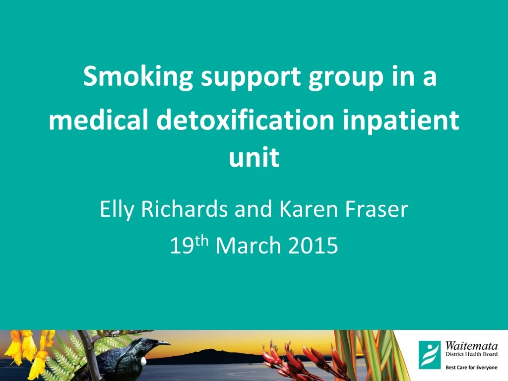 smoking support group in a medical detoxification inpatient unit