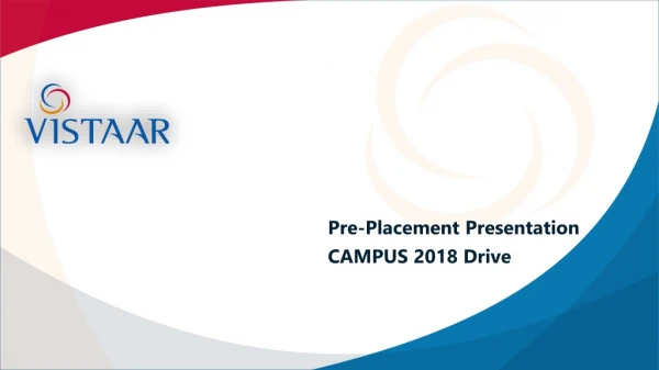 Pre-Placement Presentation CAMPUS 2018 Drive