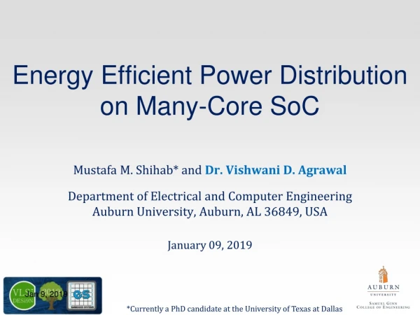 Energy Efficient Power Distribution on Many-Core SoC