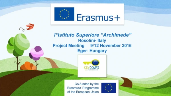 1°Istituto Superiore “Archimede” Rosolini - Italy Project Meeting 9/12 November 2016