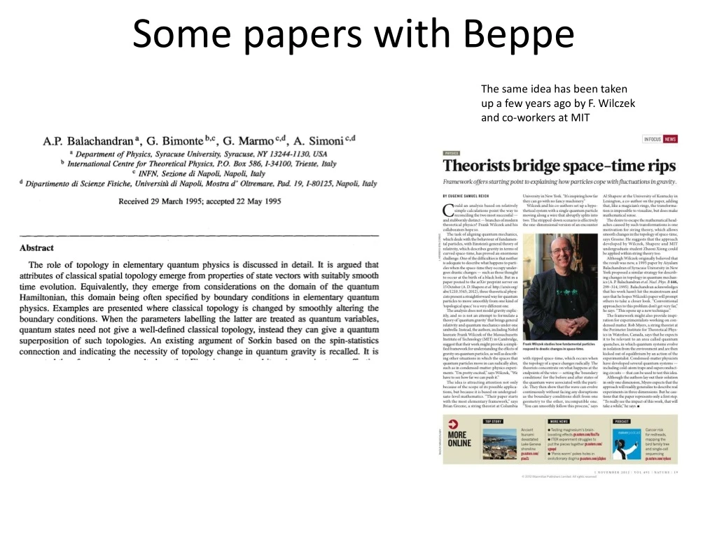 some papers with beppe