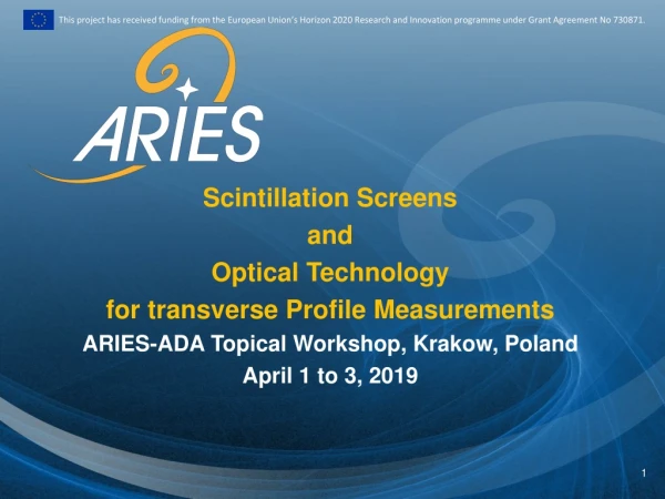 Scintillation Screens and Optical Technology for transverse Profile Measurements