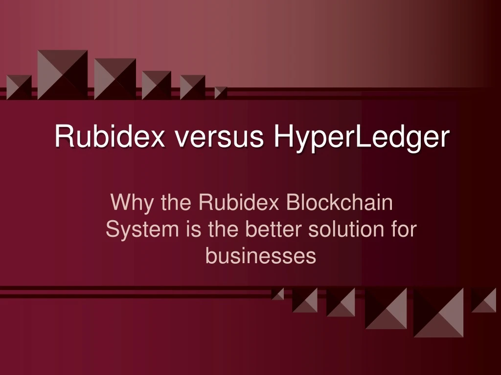 rubidex versus hyperledger