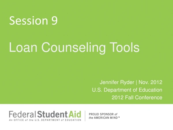 Jennifer Ryder | Nov. 2012 U.S. Department of Education 2012 Fall Conference