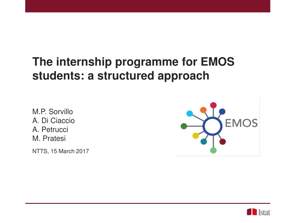 the internship programme for emos students