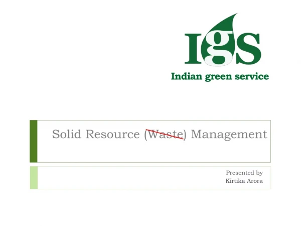 Solid Resource (Waste) Management