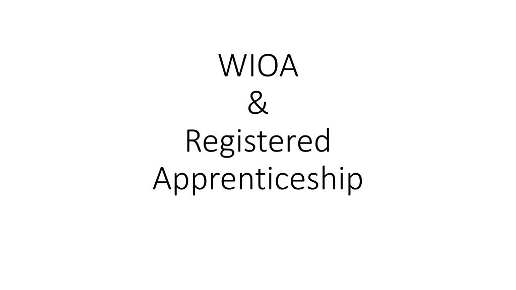 wioa registered apprenticeship