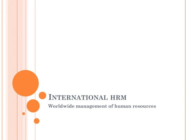 International hrm