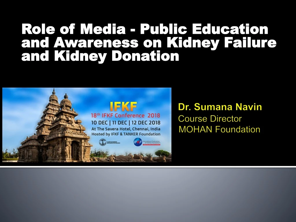 role of media public education and awareness on kidney failure and kidney donation