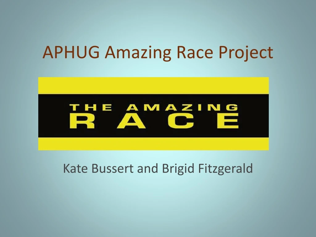 aphug amazing race project