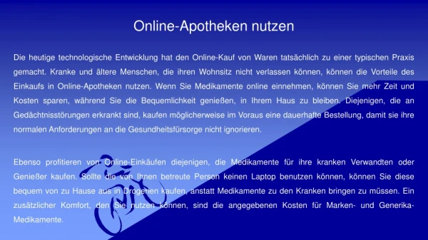 Online-Apotheken nutzen