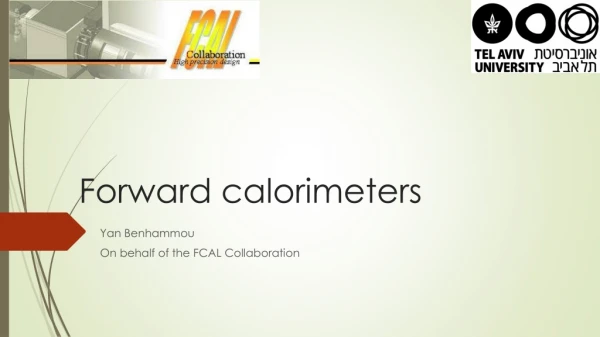 Forward calorimeters
