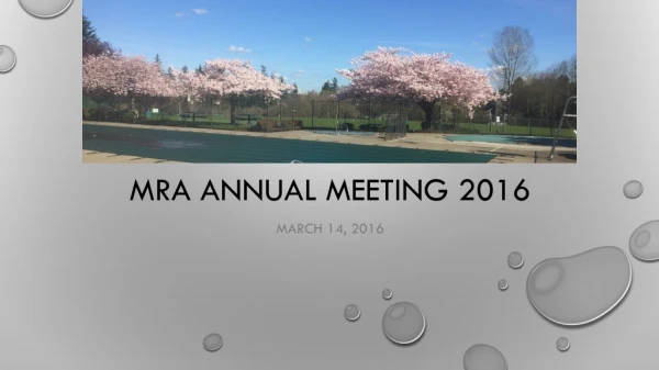 MRA Annual Meeting 2016