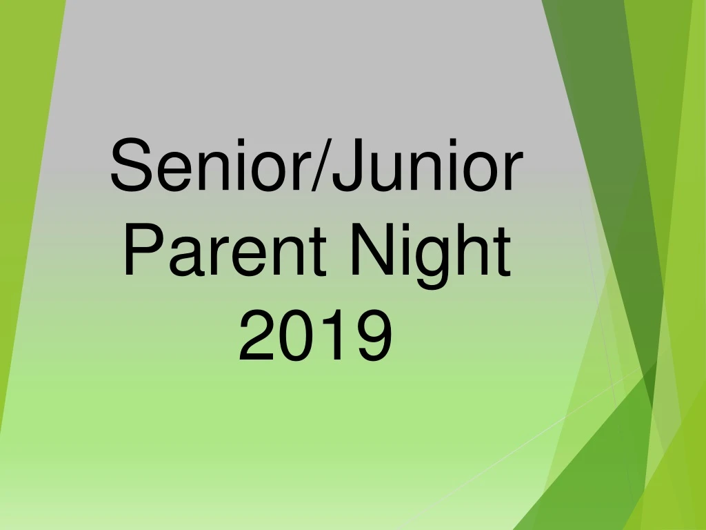 senior junior parent night 2019
