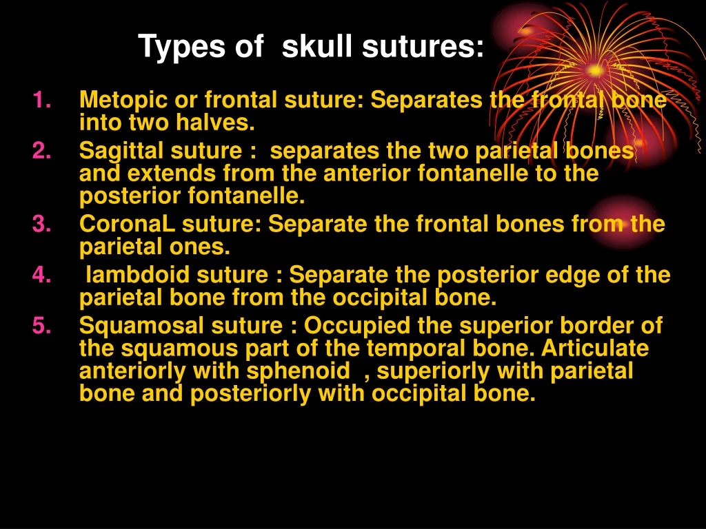 types of skull sutures