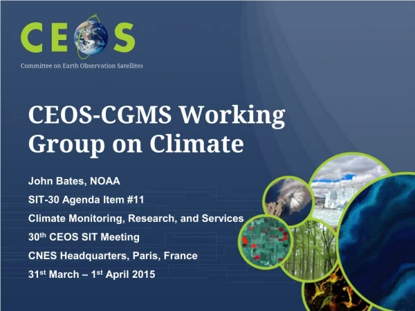 CEOS-CGMS Working Group on Climate
