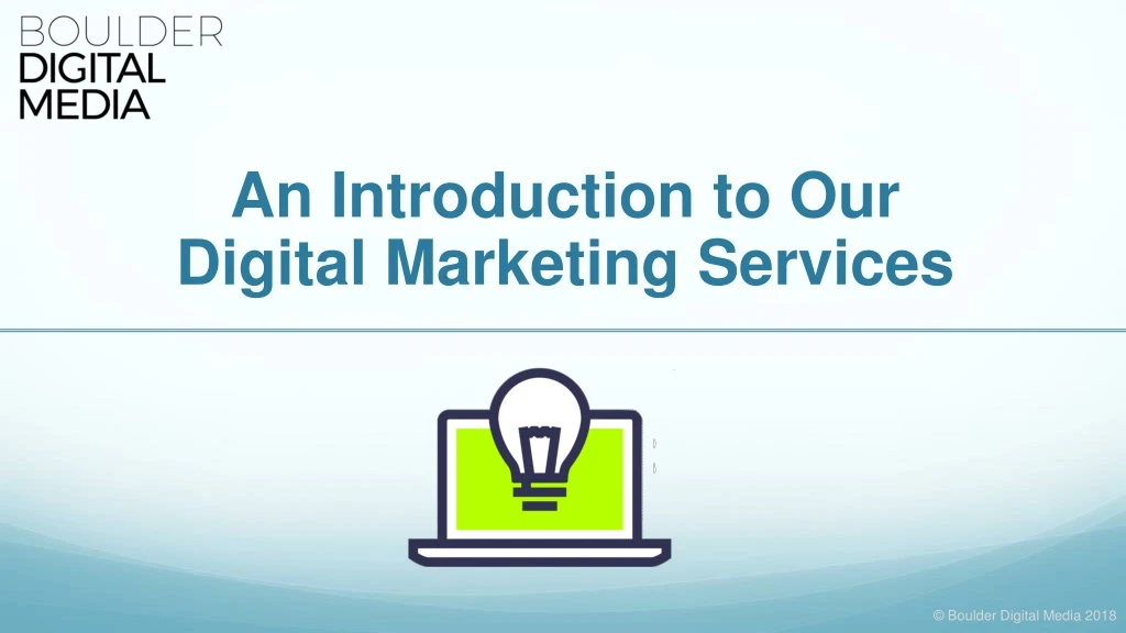 an introduction to our digital marketing services