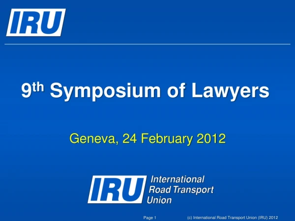 9 th Symposium of Lawyers
