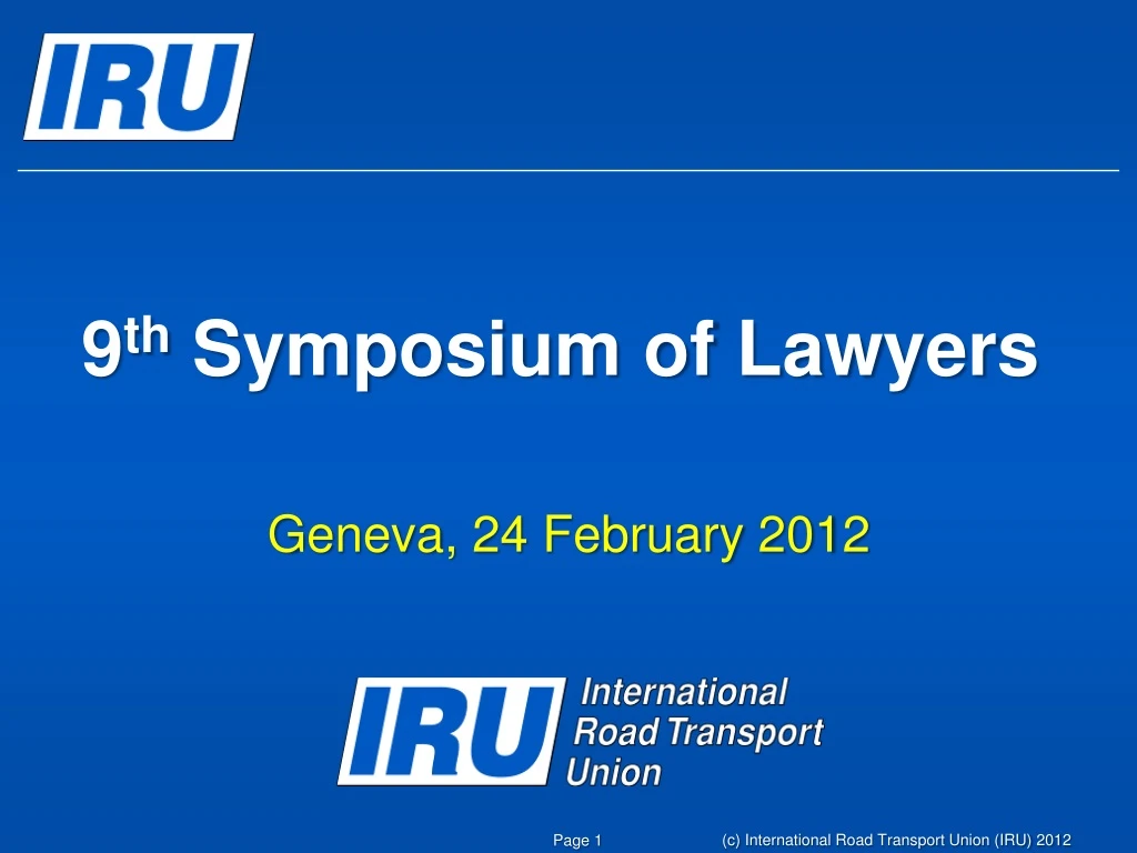 9 th symposium of lawyers