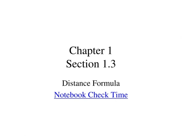 Chapter 1 Section 1.3