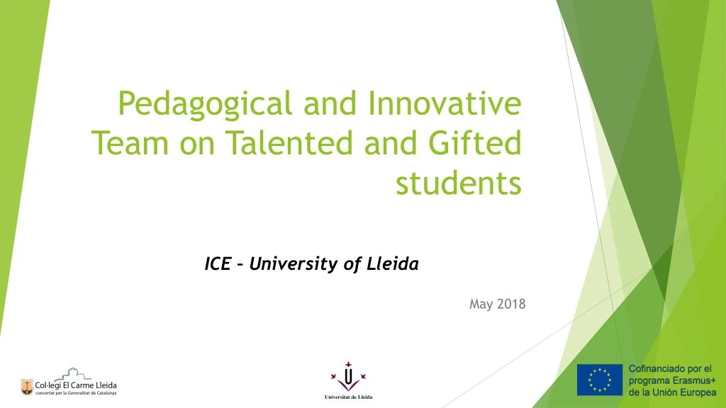 pedagogical and innovative team on talented and gifted students
