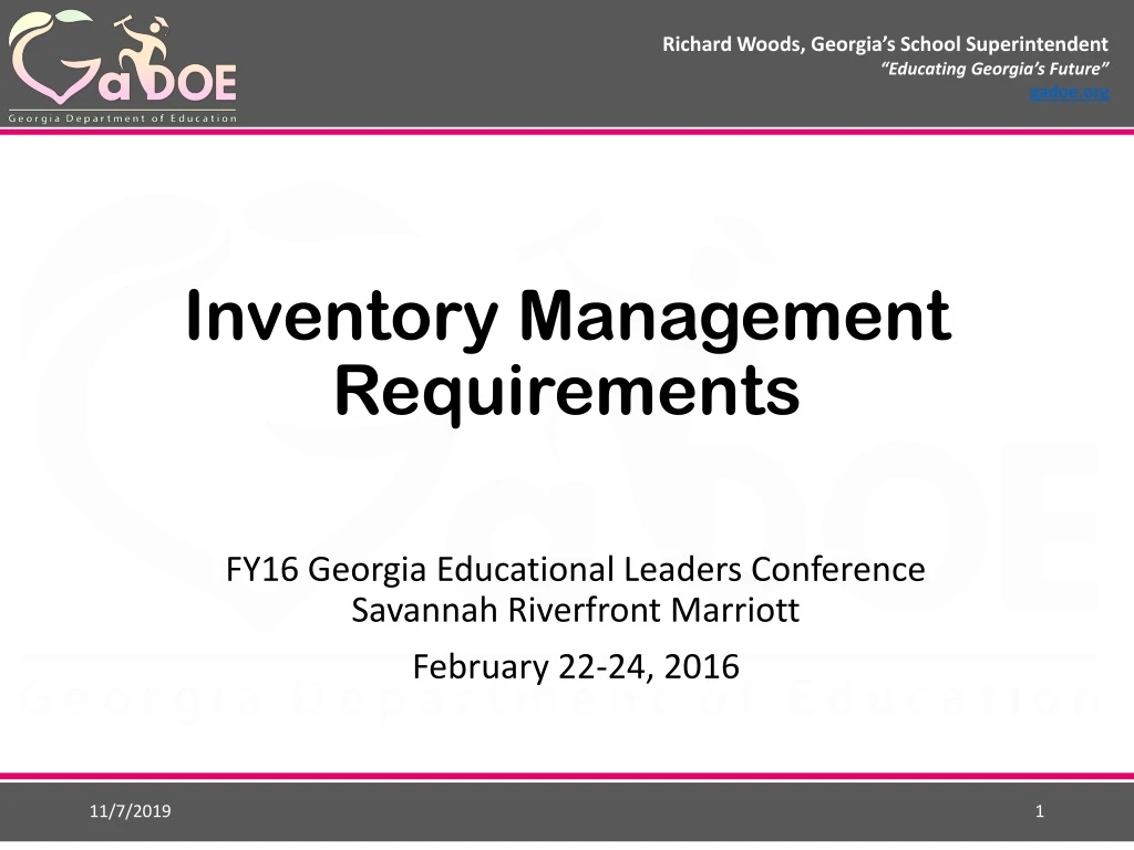 inventory management requirements