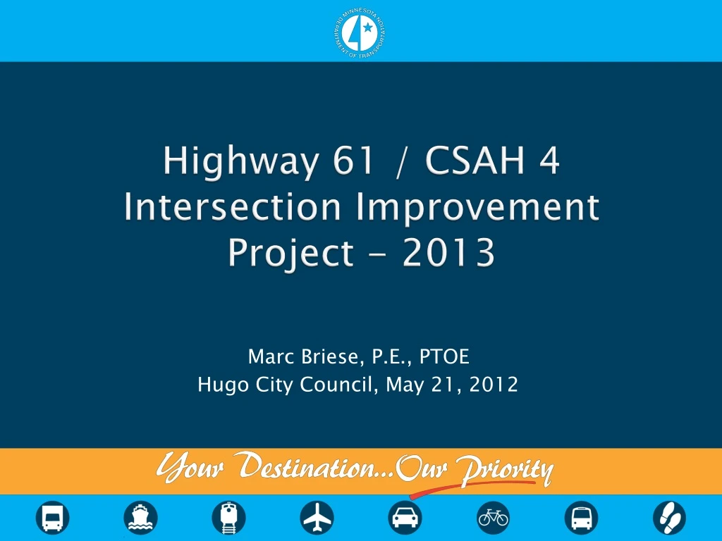 highway 61 csah 4 intersection improvement project 2013