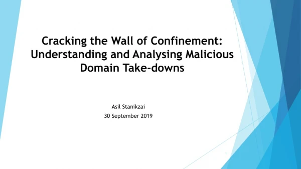 Cracking the Wall of Confinement: Understanding and Analysing Malicious Domain Take-downs